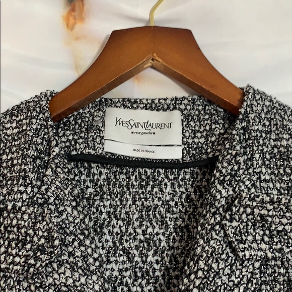 Black and white Yves Saint Laurent Wool Jacket - Picture 3 of 15